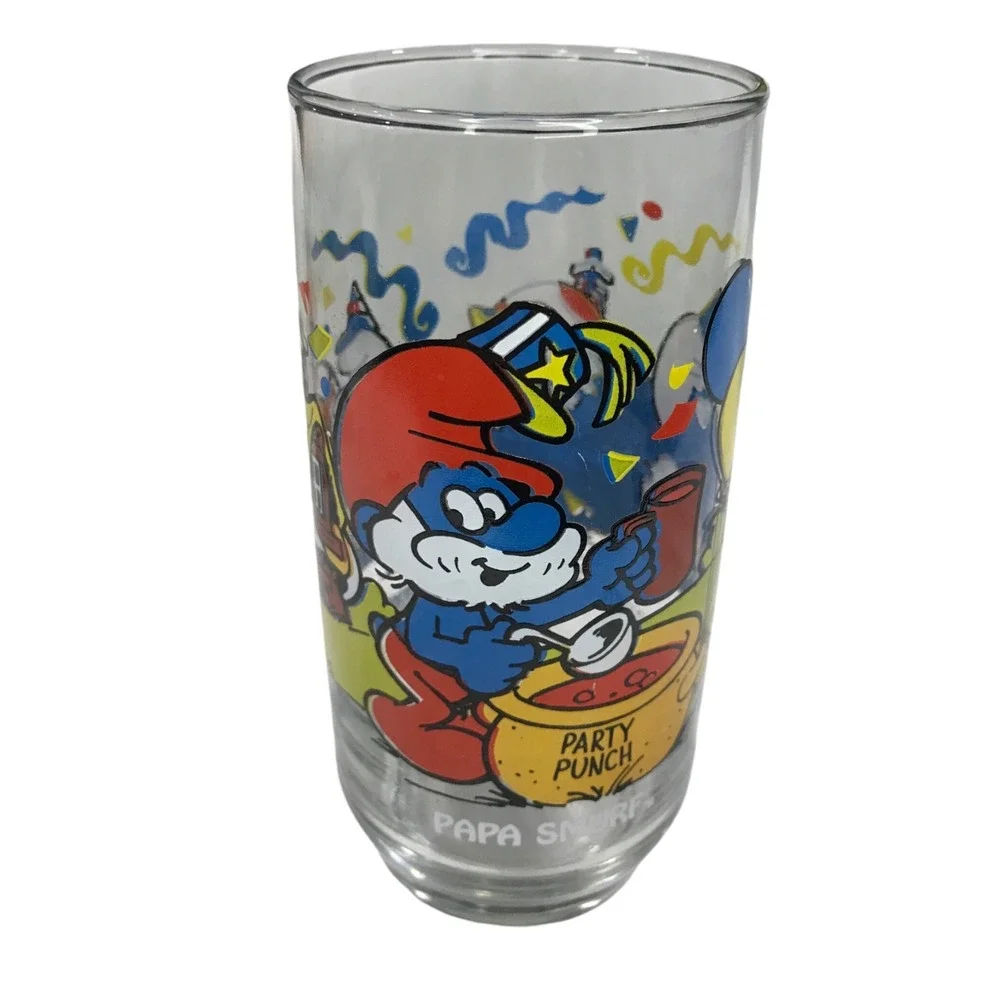 Lot of 5 Vintage 1982/1983 Smurfs Collector Peyo Glasses